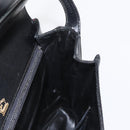 GUCCI Shoulder Bag Leather Black Gold Auth am9811-19