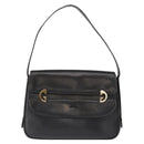 GUCCI Shoulder Bag Leather Black Gold Auth am9811-13