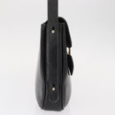 GUCCI Shoulder Bag Leather Black Gold Auth am9811-4