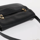 GUCCI Shoulder Bag Leather Black Gold Auth am9811-6