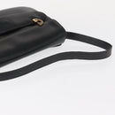 GUCCI Shoulder Bag Leather Black Gold Auth am9811-7