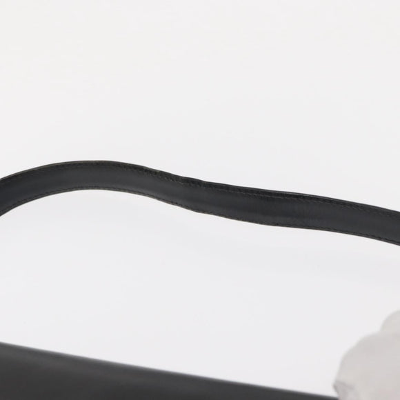 GUCCI Shoulder Bag Leather Black Gold Auth am9811