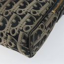 Christian Dior Trotter Canvas Shoulder Bag Black Gold Auth am9812-9