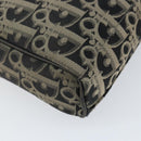 Christian Dior Trotter Canvas Shoulder Bag Black Gold Auth am9812-16