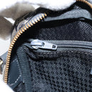 Christian Dior Trotter Canvas Shoulder Bag Black Gold Auth am9812-20