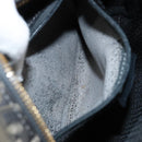 Christian Dior Trotter Canvas Shoulder Bag Black Gold Auth am9812-12