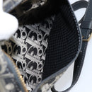 Christian Dior Trotter Canvas Shoulder Bag Black Gold Auth am9812-21