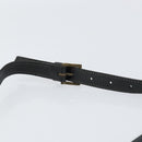 Christian Dior Trotter Canvas Shoulder Bag Black Gold Auth am9812-8