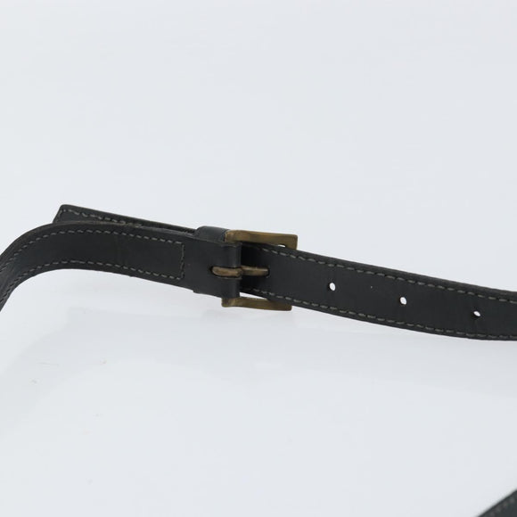 Christian Dior Trotter Canvas Shoulder Bag Black Gold Auth am9812