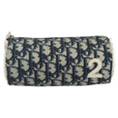 Christian Dior Trotter Canvas Wallet PVC Canvas 2 Set Black Navy Auth am9813-2