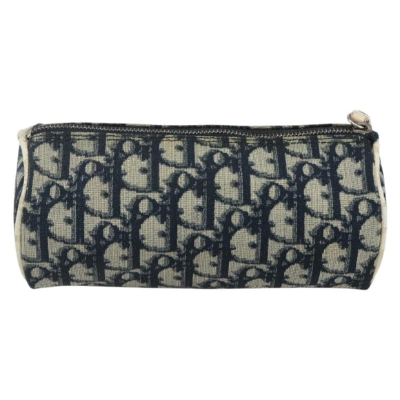 Christian Dior Trotter Canvas Wallet PVC Canvas 2 Set Black Navy Auth am9813