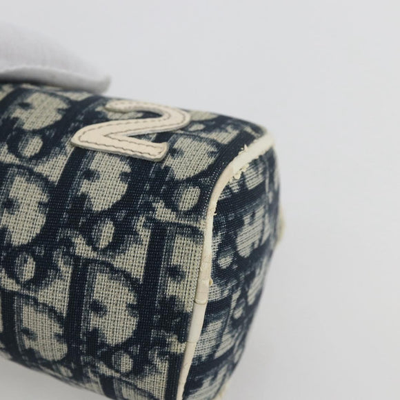 Christian Dior Trotter Canvas Wallet PVC Canvas 2 Set Black Navy Auth am9813