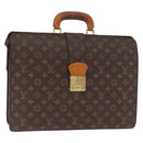 LOUIS VUITTON Monogram Serviette Fermoir Business Bag Vintage M53305 Auth am9816-1