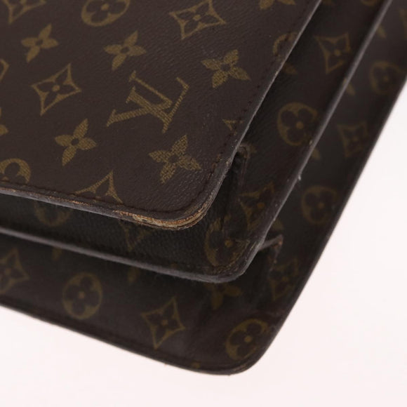 LOUIS VUITTON Monogram Serviette Fermoir Business Bag Vintage M53305 Auth am9816