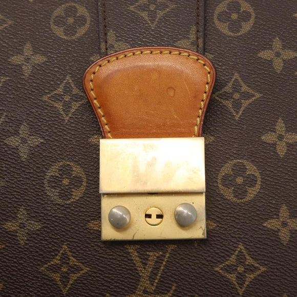 LOUIS VUITTON Monogram Serviette Fermoir Business Bag Vintage M53305 Auth am9816