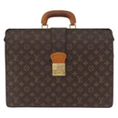 LOUIS VUITTON Monogram Serviette Fermoir Business Bag Vintage M53305 Auth am9816-13