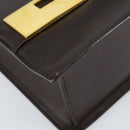 GUCCI Shoulder Bag Leather Brown Gold 001 1274 1874 Auth am9820-11