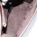 GUCCI Shoulder Bag Leather Brown Gold 001 1274 1874 Auth am9820-17