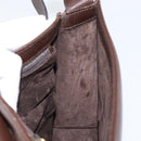 GUCCI Shoulder Bag Leather Brown Gold 001 1274 1874 Auth am9820-18