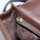 GUCCI Shoulder Bag Leather Brown Gold 001 1274 1874 Auth am9820-20