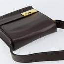 GUCCI Shoulder Bag Leather Brown Gold 001 1274 1874 Auth am9820-6