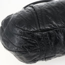 PRADA Hand Bag Enamel Black Gold Auth am9823-13