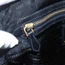 PRADA Hand Bag Enamel Black Gold Auth am9823-17
