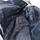 PRADA Hand Bag Enamel Black Gold Auth am9823-19
