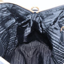 PRADA Hand Bag Enamel Black Gold Auth am9823-20
