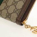 GUCCI GG Supreme Web Sherry Line Long Wallet PVC Beige Gold 523153 Auth am9826V-11