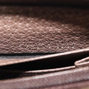 GUCCI GG Supreme Web Sherry Line Long Wallet PVC Beige Gold 523153 Auth am9826V-21