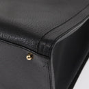 GUCCI Bamboo Hand Bag Leather Black Gold 002 1186 0260 Auth am9829-14