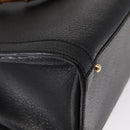 GUCCI Bamboo Hand Bag Leather Black Gold 002 1186 0260 Auth am9829-15