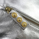 Gianni Versace Backpack Leather Silver Gold Auth am9831-18