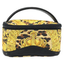 Gianni Versace Vanity Cosmetic Pouch Leather Yellow Gold Auth am9832-2