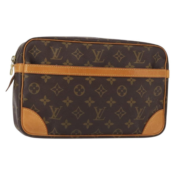 LOUIS VUITTON Monogram Compiegne 28 Clutch Bag M51845 LV Auth am9834