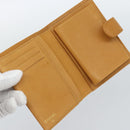 CHANEL Compact Wallet Caviar Skin Brown Gold CC Auth am9835V-8