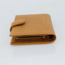 CHANEL Compact Wallet Caviar Skin Brown Gold CC Auth am9835V-4