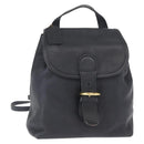 Coach Backpack Leather Navy Gold Auth am9839-1