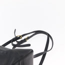 Coach Backpack Leather Navy Gold Auth am9839-9
