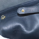Coach Backpack Leather Navy Gold Auth am9839-12