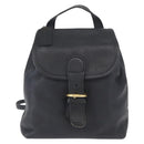 Coach Backpack Leather Navy Gold Auth am9839-13