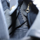 Coach Backpack Leather Navy Gold Auth am9839-21