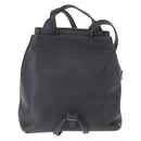 Coach Backpack Leather Navy Gold Auth am9839-2