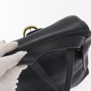 Coach Backpack Leather Navy Gold Auth am9839-7