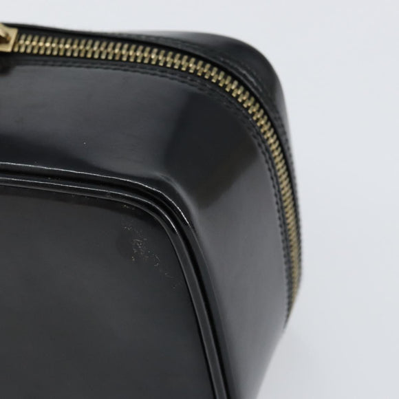 GUCCI Bamboo Vanity Hand Bag Nylon Black Gold 032 1956 0151 Auth am9840