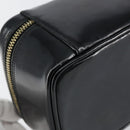 GUCCI Bamboo Vanity Hand Bag Nylon Black Gold 032 1956 0151 Auth am9840-16