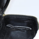 GUCCI Bamboo Vanity Hand Bag Nylon Black Gold 032 1956 0151 Auth am9840-18