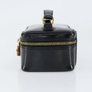GUCCI Bamboo Vanity Hand Bag Nylon Black Gold 032 1956 0151 Auth am9840-3