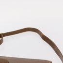 GUCCI Shoulder Bag Leather Brown Gold Auth am9842-8